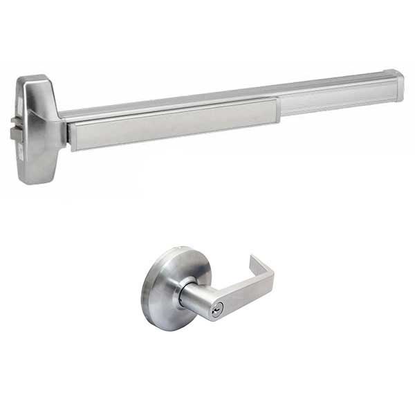 Cal-Royal A7700 x ENT00L Rim Exit Device with Key-in-Lever Trim