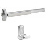 A7700 x ICCRCODE204 Panic Rim Exit Device with Mechanical Push Button Lever Trim, SFIC Prep