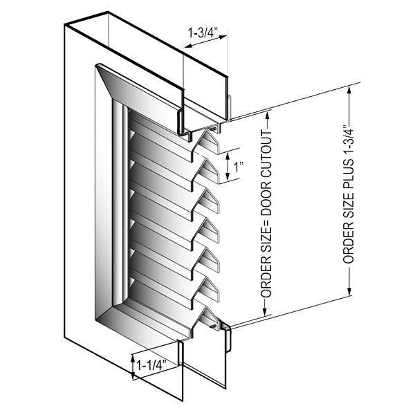 Cal-Royal VLV Inverted Y Blade Louver for 1-3/4