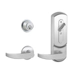 CS210-B500PD NEP PLY Entrance Single Locking Interconnected Lock - Neptune Lever, Saturn Rose/Plymouth Escutcheon