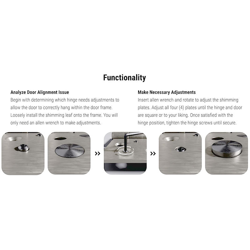 PBB SH-BB51/BB81 4.5″ x 4.5″ Ball Bearing Hinge with Built-in Shims