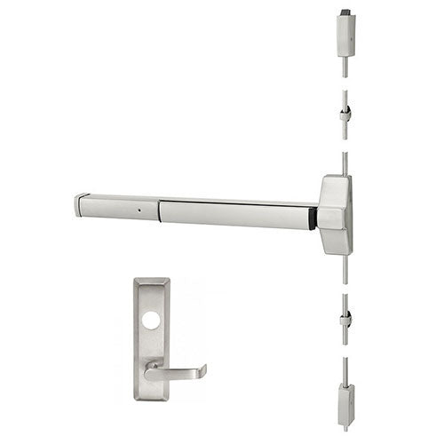 ED5400 x N955ET Surface Vertical Rod Exit Device with Keyed Lever Trim
