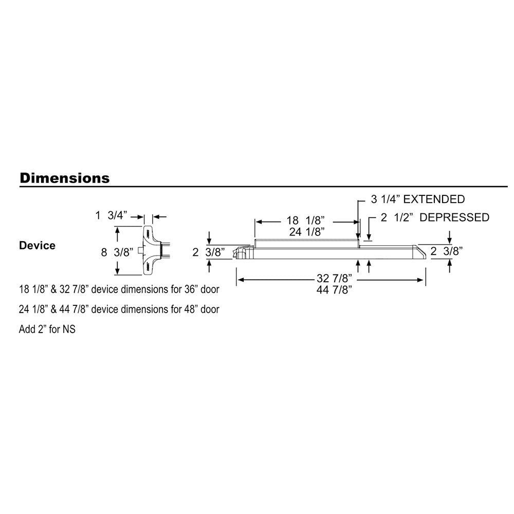 Alarmed Rim Exit Device Detex V40 EE Delayed Egress Alarmed Rim Exit Device
