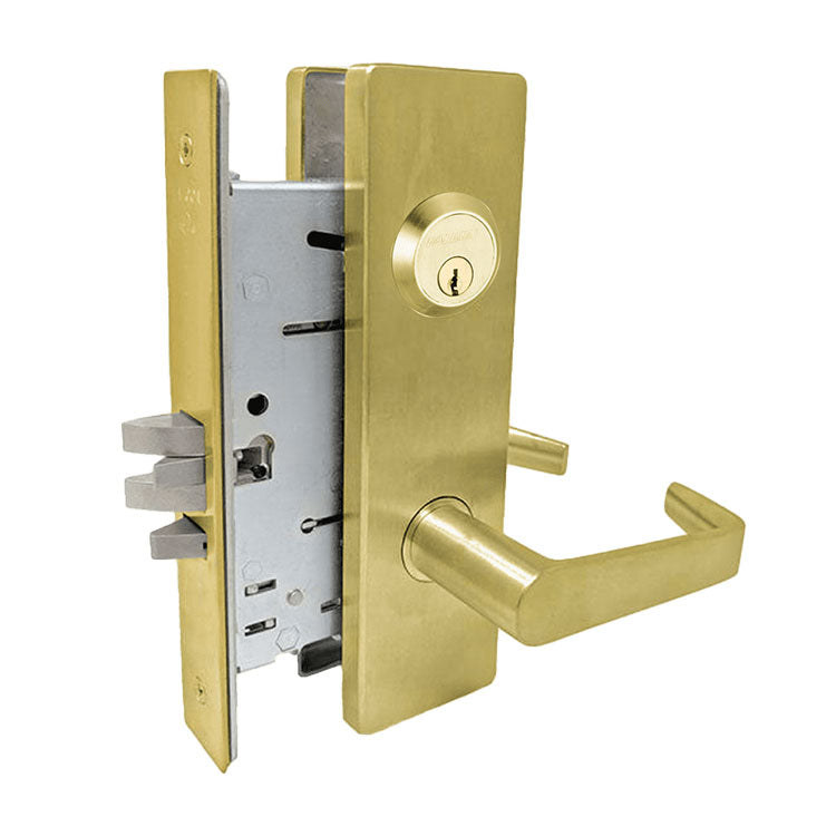 Falcon MA581 DN Storeroom Mortise Lock, Dane Lever, Napa Escutcheon