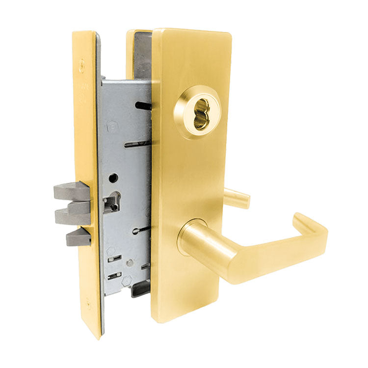 Falcon MA581 DN Storeroom Mortise Lock, Dane Lever, Napa Escutcheon