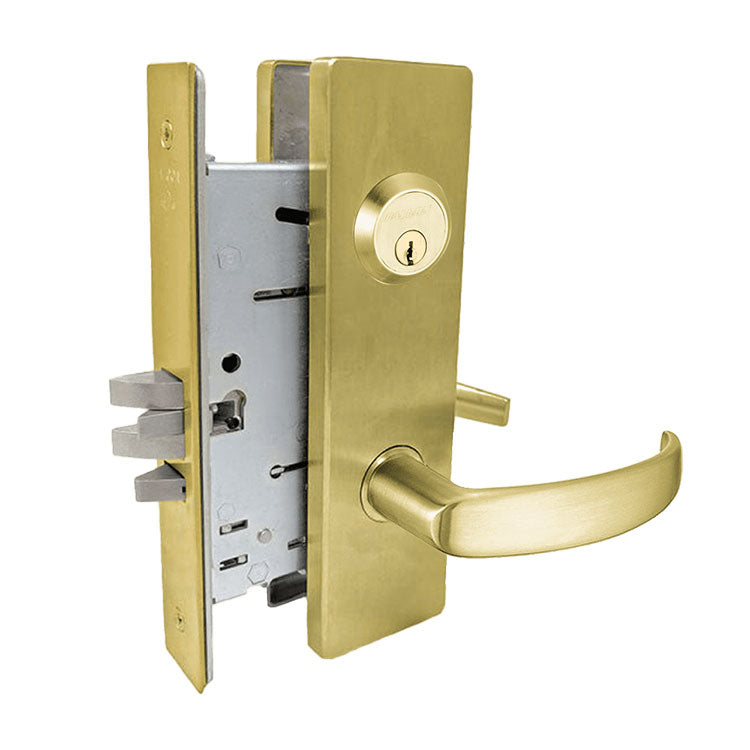 Falcon MA581 QN Storeroom Mortise Lock, Quantum-Napa Lever