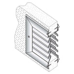 FDLS-316SS Stainless Steel Inverted Split Y No Vision Door Louver