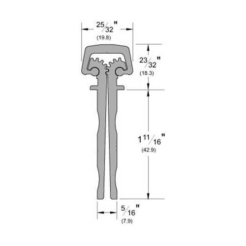 _FM_SLF-HD1 Full Mortise Short Leaf Flush Continuous Gear Hinge