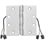 HTA2714 QC12 4.5" x 4.5" ElectroLynx Quick Connect Full Mortise Electrified Hinge with Hospital Tips