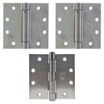 1256 4.5" x 4.5" Hinge Set, 2 Spring Hinges and 1 Ball Bearing Hinge