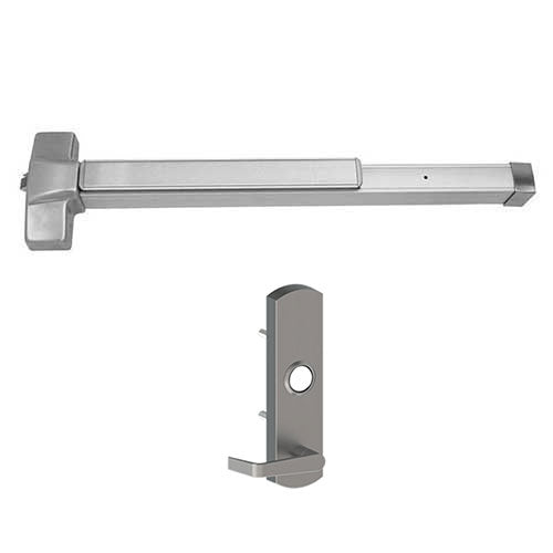 One Exit Rim Divice Hager 4501R x 45NL Rim Exit Device with Night Latch Escutcheon Lever