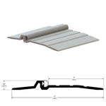 520S Panic Threshold with Vinyl Insert – 5″ Wide x 1/2″ High – Mill Finish Aluminum