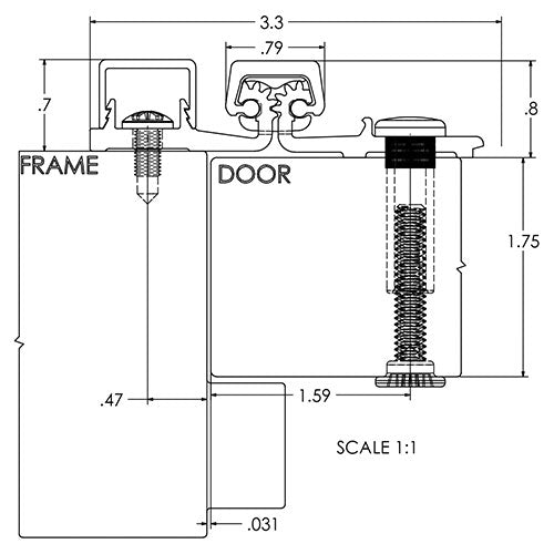ha.ru.hi.15ページ Hager Roton 780-157HD Full Surface Continuous Gear Hinge