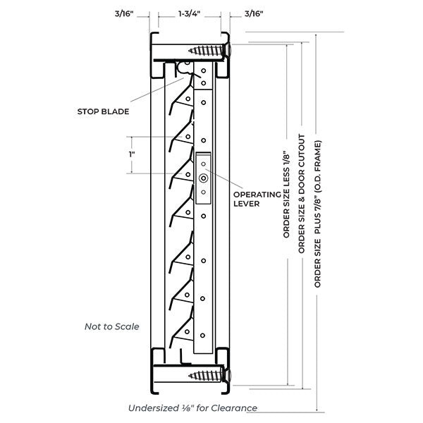 Normal Louver Blade NGP L-1800 Adjustable Z-Blade Louver