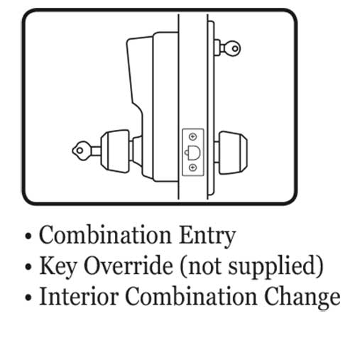 Push Button Lever Simple Key Code Kaba L1021 Simplex Pushbutton Lever Lock with Key Override