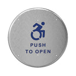 8310-852TA 6" Round Hard Wired Wall Mounted Actuator w/ Active Wheelchair logo