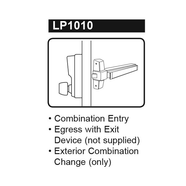 Dormakaba LP1010 Simplex Mechanical Pushbutton Exit Device Lever