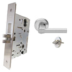 MA311 LTG Privacy, Bedroom, or Bath Mortise Lock with Inside Lever Release, Latitude Lever, Gala Rose