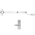 M9900ER x MESC600F Panic Rim Exit Device with Electric Latch Retraction and Storeroom Escutcheon Lever Trim