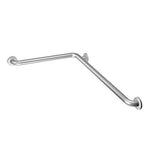 8996 24” x 48” L-Shape Grab Bar, 1-1/2" Diameter, Stainless Steel Peened Finish
