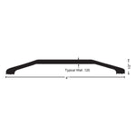 412 Smooth Surface Saddle Threshold - 4" Wide x 1/2" High