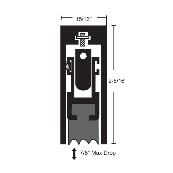 NGP 420N Heavy-Duty Surface Mounted Automatic Door Bottom