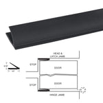 5040C Self-Adhesive Silicone Smoke Seal, Charcoal