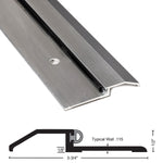 8135V Aluminum Bumper Threshold with Vinyl Seal - 3-3/4" Wide x 1/2" High