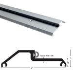897N Aluminum Bumper Threshold with Neoprene Seal - 4" Wide x 1" High