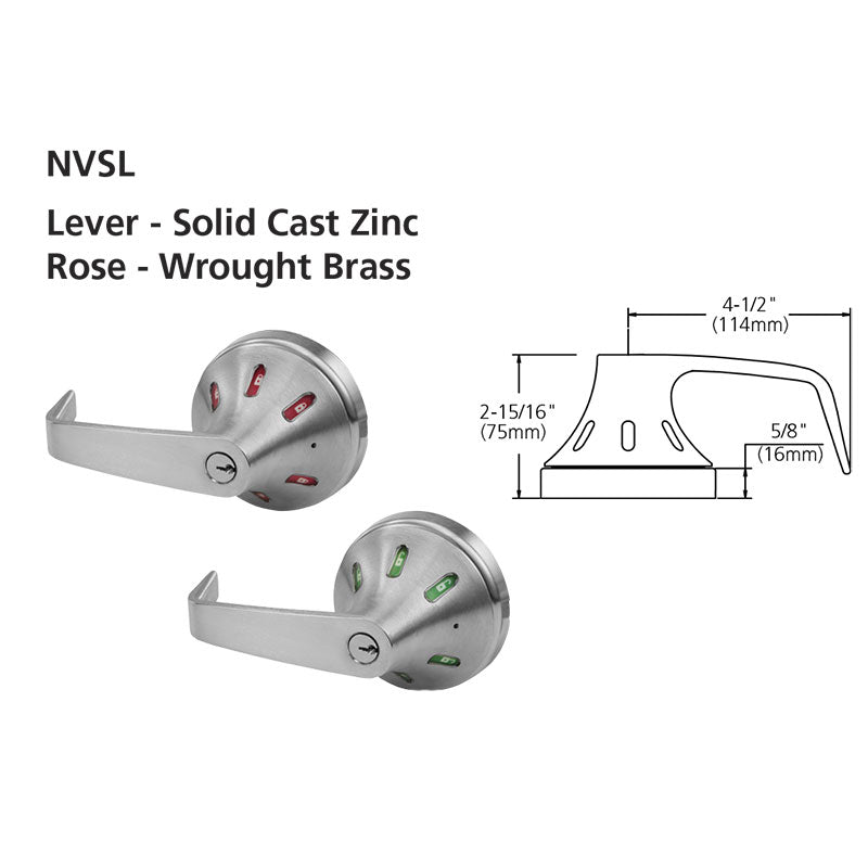 Corbin Russwin CLX3351 NVSL Entrance/Office Lock with Indicator