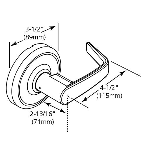 Corbin Russwin CL3810 NZD Passage Lever Set