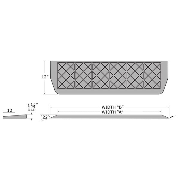 Pemko RR1.25FMR Rubber Ramp - 12