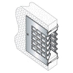 PLSL STORM PRO Security Door Louver with Inverted Split Y Blades and Security Grille