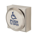 PPH-100-AL Large Round Push Plate with Aluminum Box