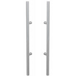 PR-8975 Rhodes Straight Solid Door Pull Pair, 12" CTC, Back-to-Back Mount