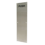 PUSH004 Push Plate with “PUSH” Engraved in Black Color - 4" x 16" x .050"