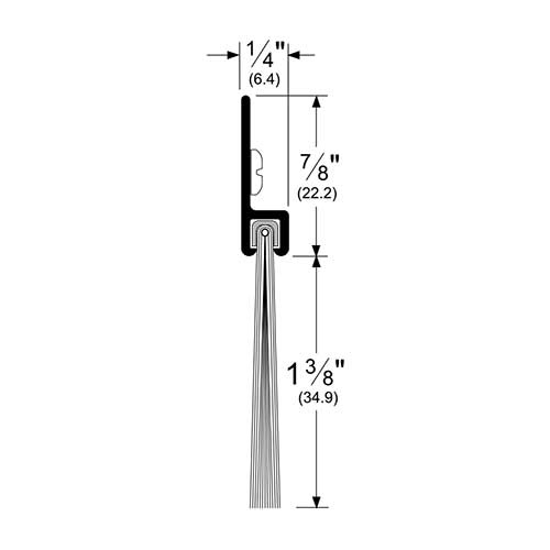 Pemko 18137_NB Door Bottom Sweep with Nylon Brush Insert