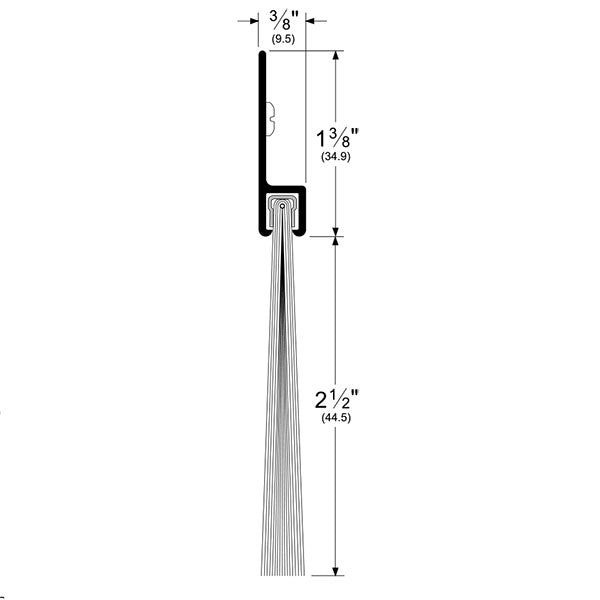 Pemko 18250_NB Door Bottom Sweep with Nylon Brush Insert