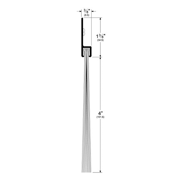 Pemko 18400_NB Door Bottom Sweep with Nylon Brush Insert