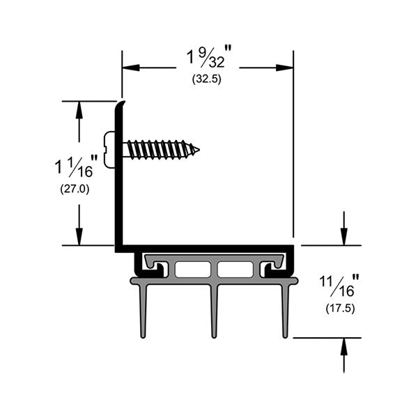 Pemko 2113_V Door Bottom Shoe with Eco-V insert