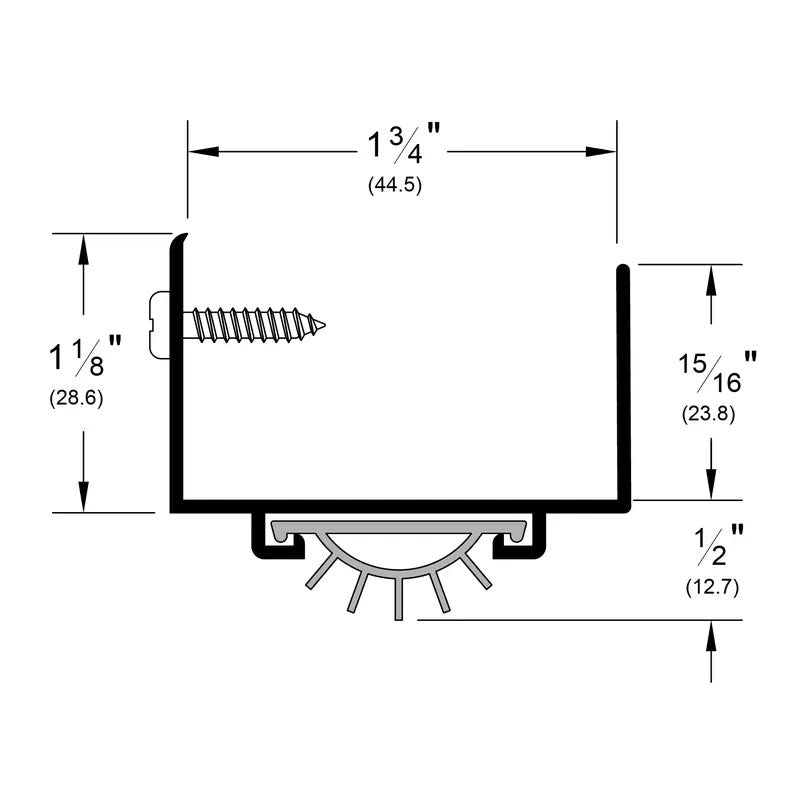 Pemko 217_V U-Shaped Door Shoe with Eco-V Insert
