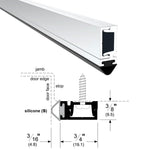 29310_S Perimeter Gasketing Weatherstrip with Silicone Insert and Snap Cover (Concealed Fasteners)