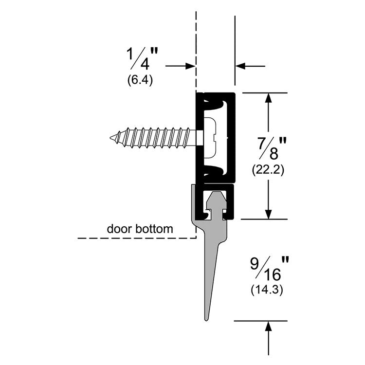 Pemko 29326_V Door Bottom Sweep with Eco-V Vinyl Insert
