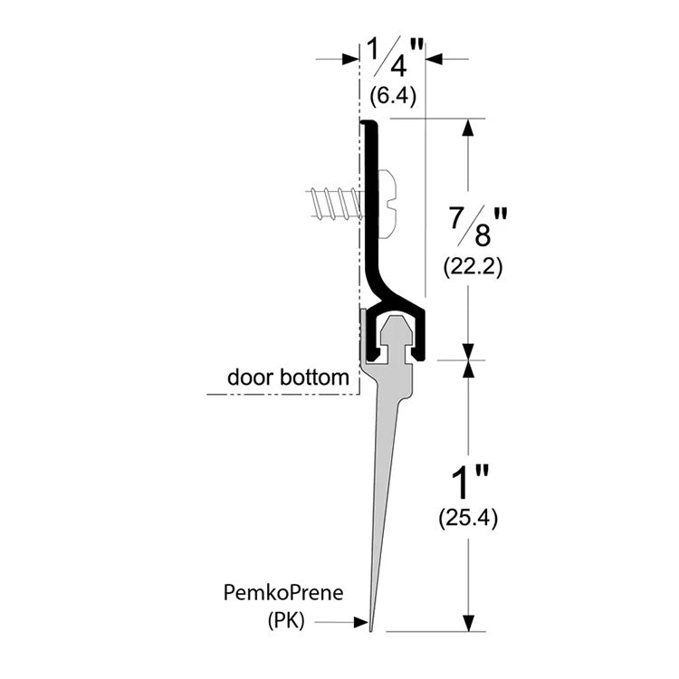 Pemko 307_PK Door Bottom Sweep with PemkoPrene Insert
