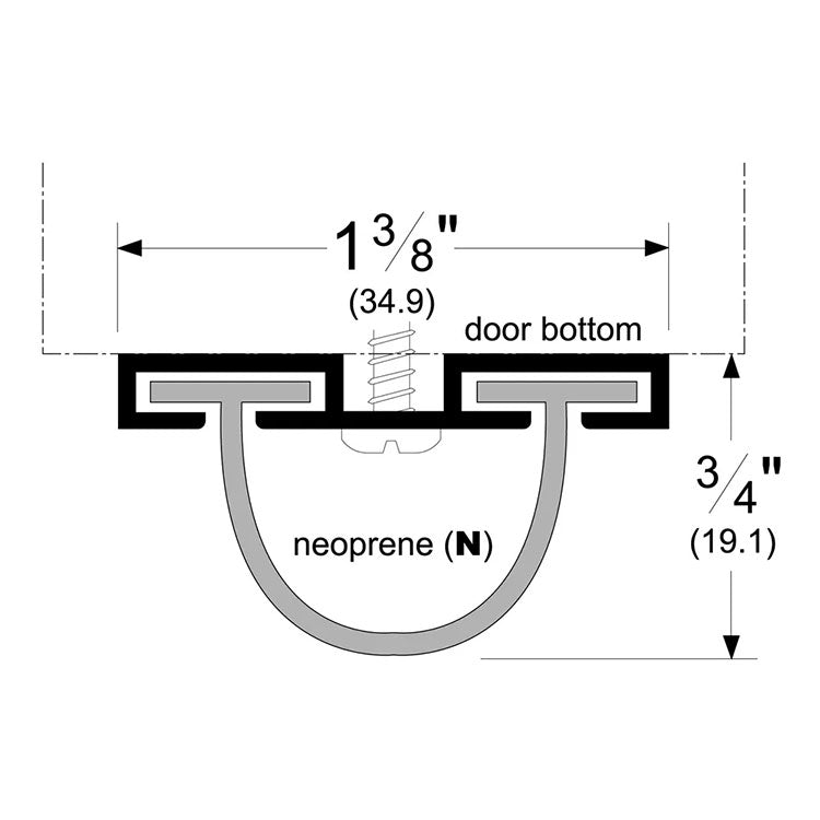 Pemko 314_N Specialty Door Bottom with Neoprene Insert