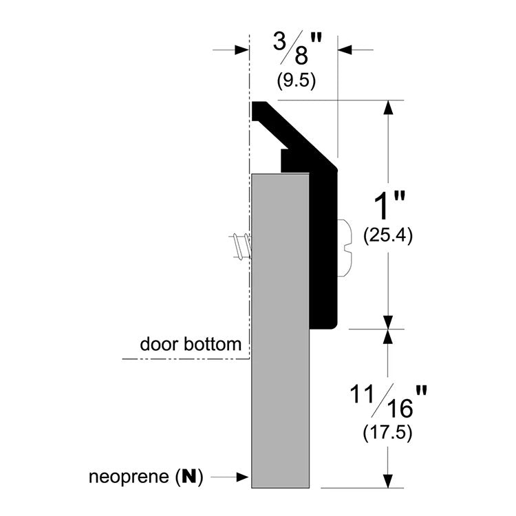 Pemko 368_N Door Bottom Sweep with Neoprene Insert