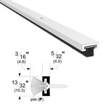 369AP Meeting Stile Split Astragal with Pile Brush Insert