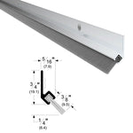 45041_NB Brush Perimeter Gasketing Weatherstrip with 45° Aluminum Retainers