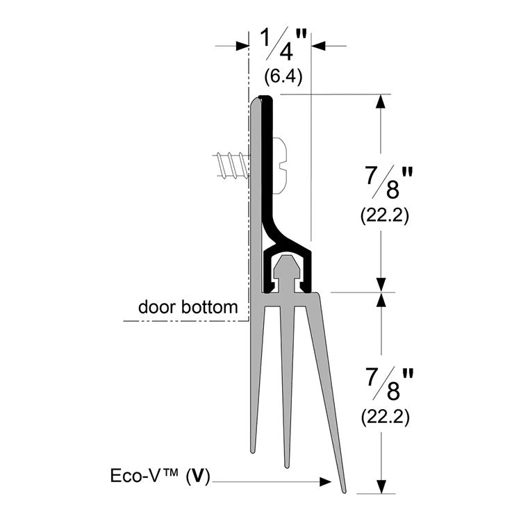 Pemko 57_V Door Bottom Sweep with Eco-V Vinyl Insert