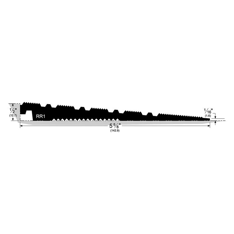 Pemko SBR.5F Fire Retardant Rubber Ramp Threshold Assembly
